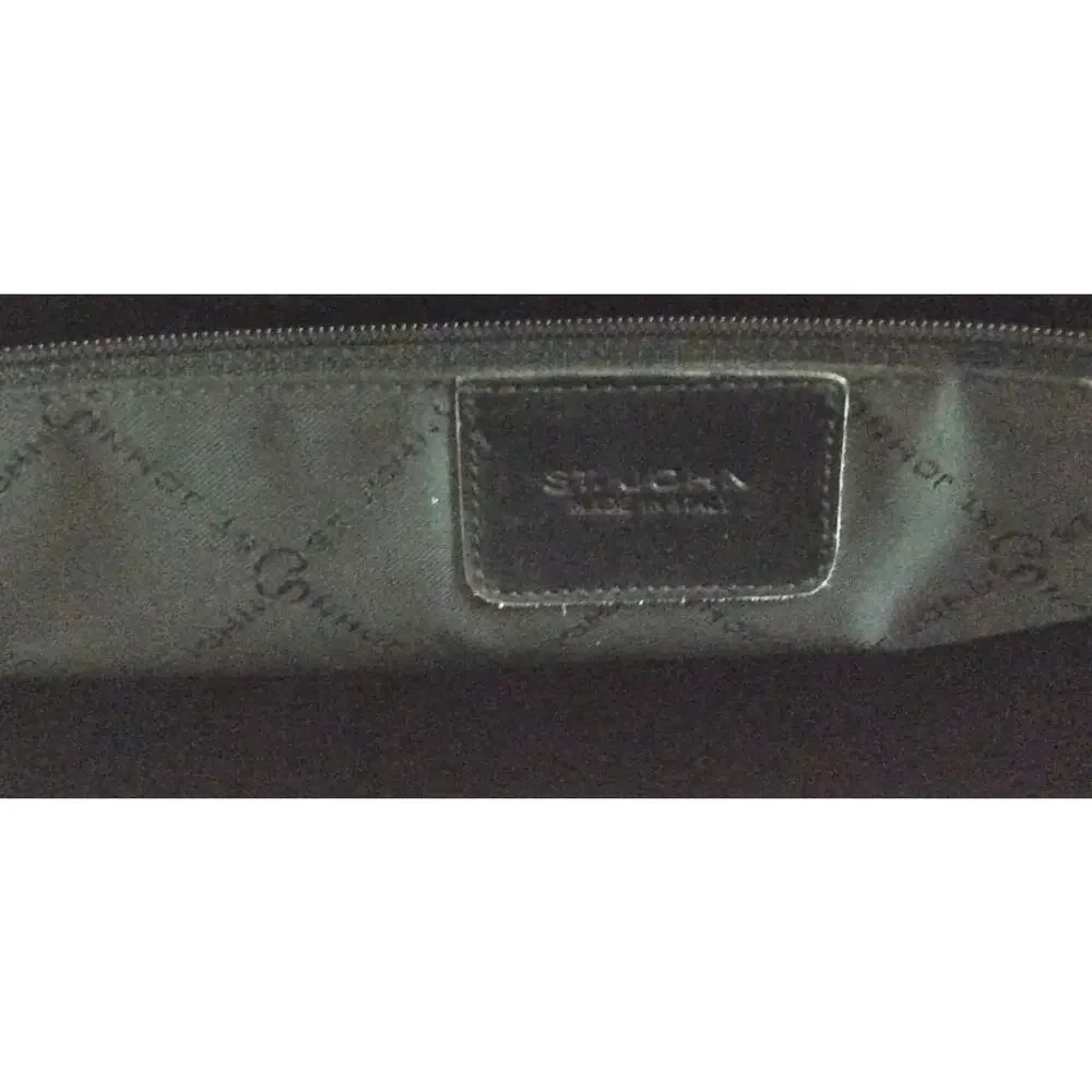 St. John Briefcase/Large Satchel/Black With Gold Hardware